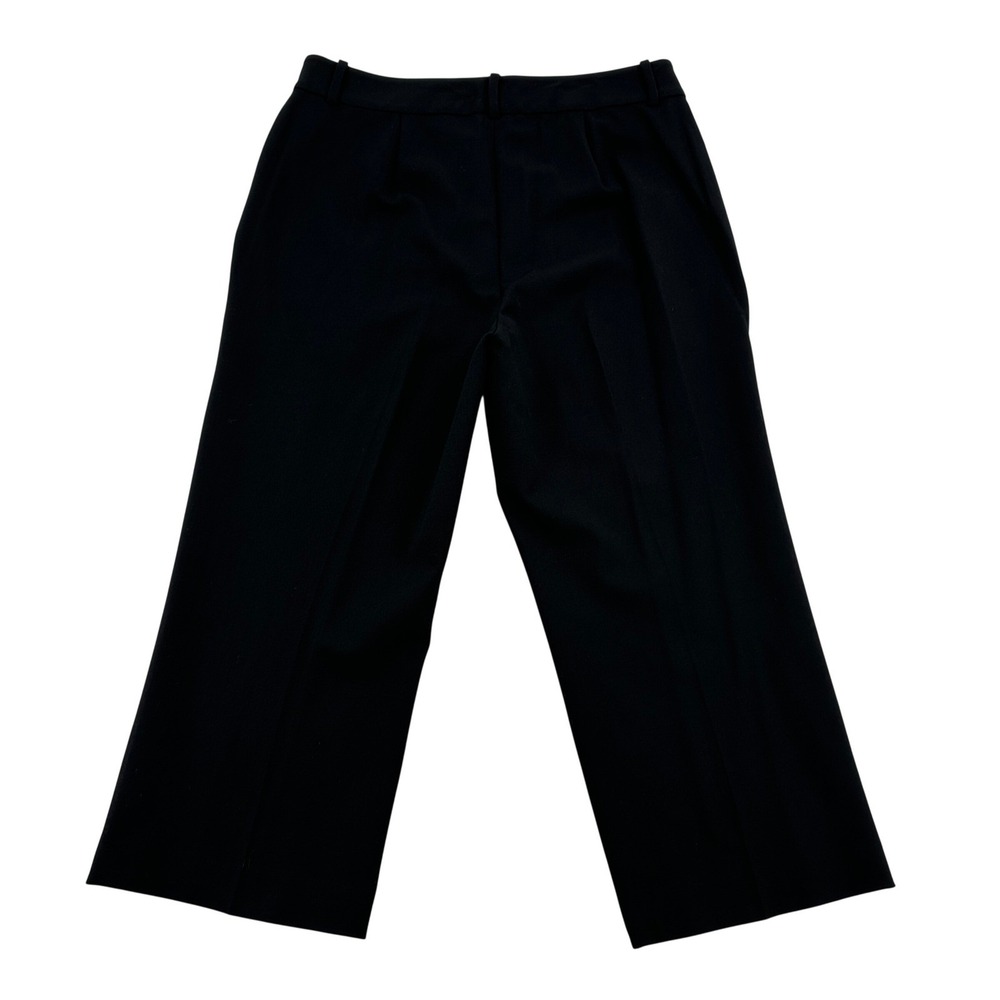 Lauren Ralph Lauren Sz 8 Black Wool Blend Wide Leg Culotte Trouser Pants Career